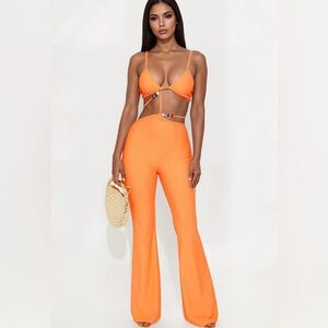Women's Orange Jumpsuit